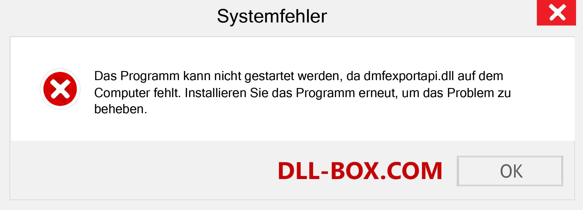 dmfexportapi.dll-Datei fehlt?. Download für Windows 7, 8, 10 - Fix dmfexportapi dll Missing Error unter Windows, Fotos, Bildern